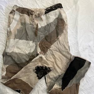 Multi colored linen pants